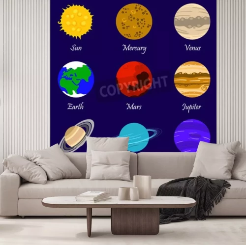 Papier peint  Illustration du système solaire