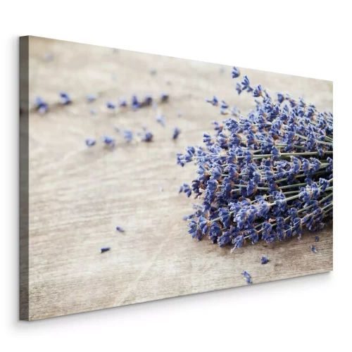 Tableau  Lavande sur bois clair