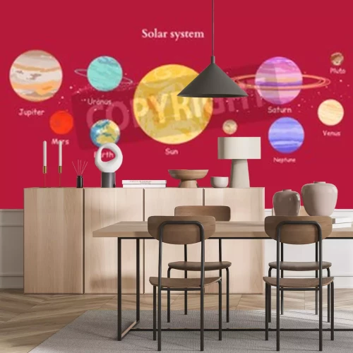 Papier peint  Esquisse du système solaire