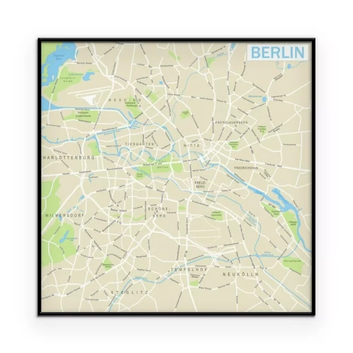 Poster  Plan de la ville de Berlin