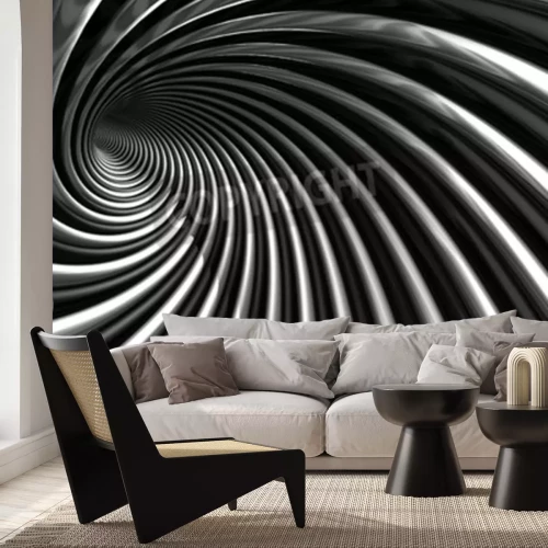 Papier peint  Tunnel en spirale 3d