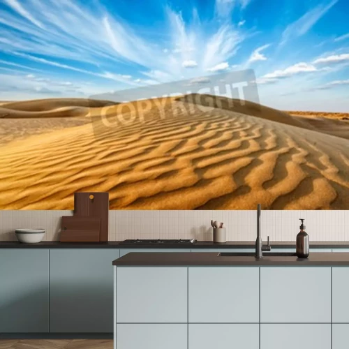 Papier peint  Panorama des dunes du désert