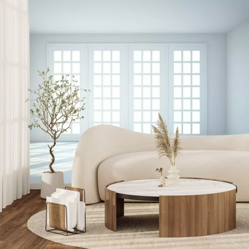 Papier peint  Intérieur propre avec de grandes fenêtres