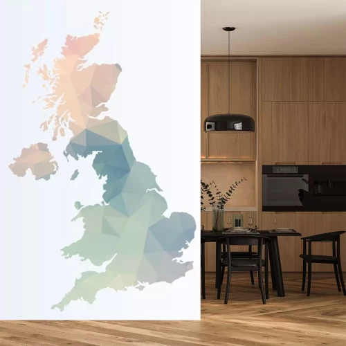 Sticker  Graphiques modernes avec des contours de l'Angleterre