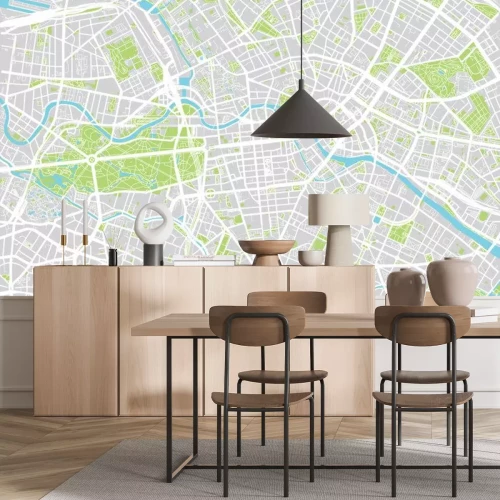 Sticker  Plan de ville urbain de Berlin, Allemagne