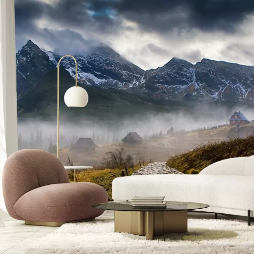 Papier peint  Chemin vers les montagnes