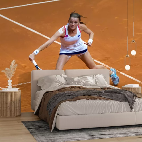 Papier peint  Agnieszka Radwanska sur le court