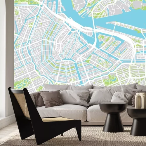 Sticker  Plan de la ville de Amsterdam