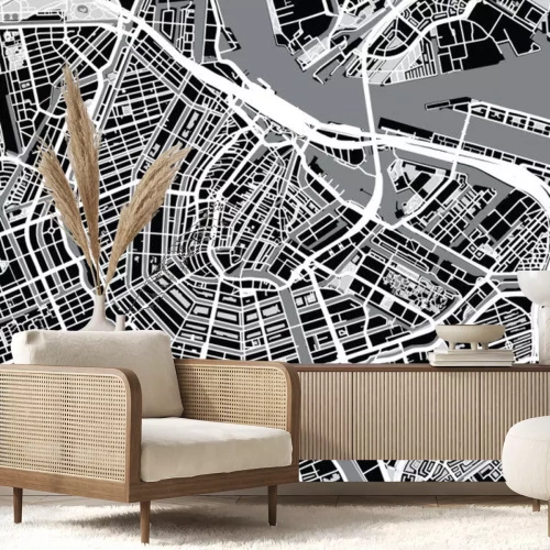 Sticker  Plan de la ville de Amsterdam