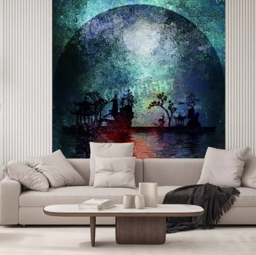 Papier peint  Jardin abstrait asiatique