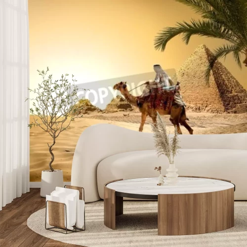 Papier peint  Désert et pyramide égyptiens