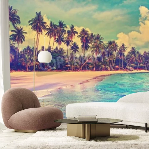 Papier peint  Tropiques avec plage exotique