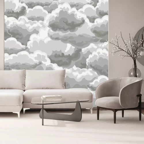 Sticker  Nuages de pluie gris
