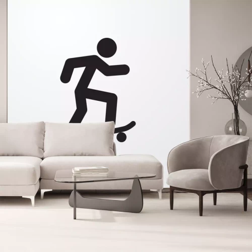 Sticker  Skateboard et icône humaine