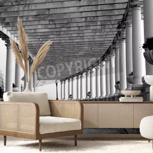 Papier peint  Architecture à Porto noir et blanc