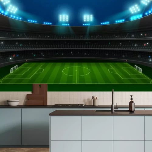 Papier peint  Un stade de football vide la nuit