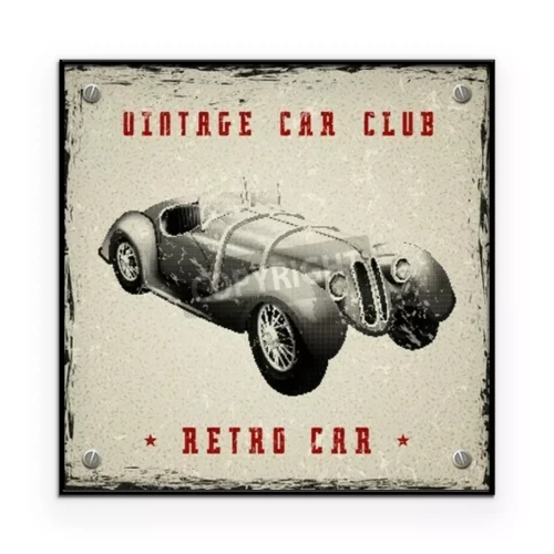 Poster  Image graphique d'une voiture rétro