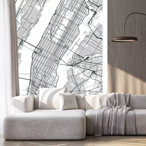 Sticker  Vecteur affiche carte ville New York