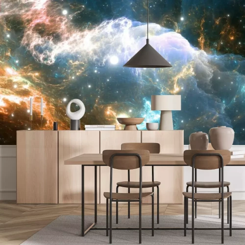 Papier peint  Nebula de l'espace incandescent. Détail