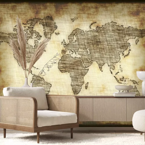 Papier peint  Un monde rétro Carte