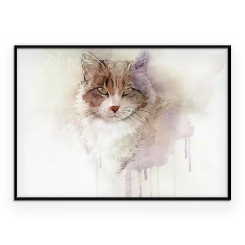 Poster  Aquarelle d'un chat de race pure