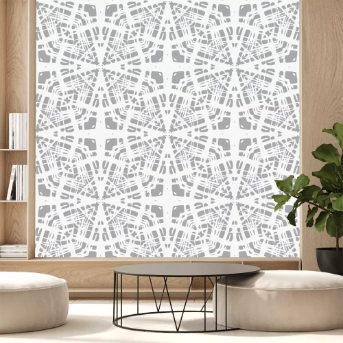 Papier peint  Dessin gris géométrique