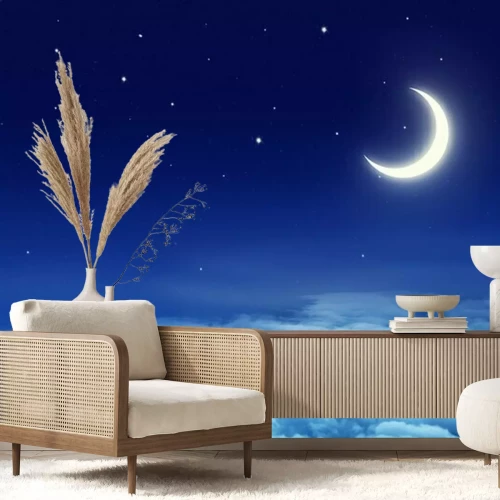 Papier peint  Étoiles et lune