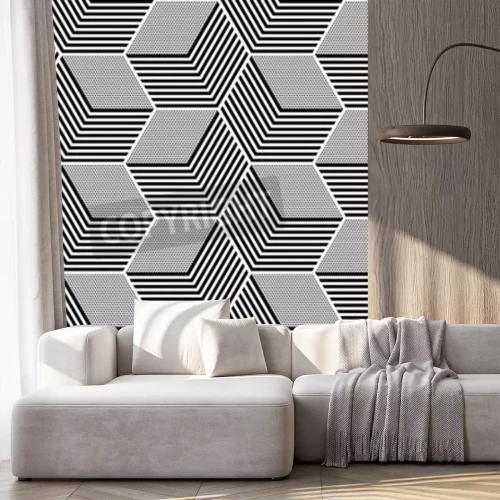 Papier peint  Motif 3D cubes