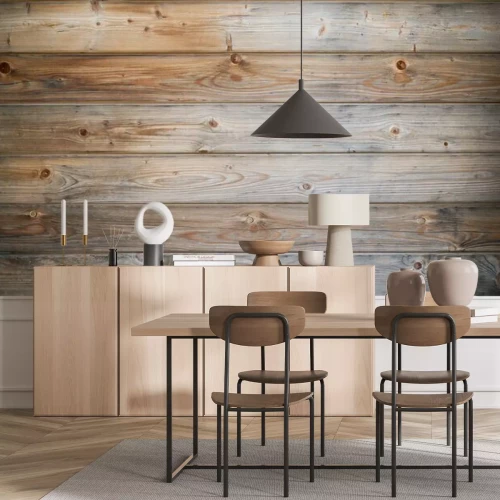 Papier peint  Vieilles planches estompées