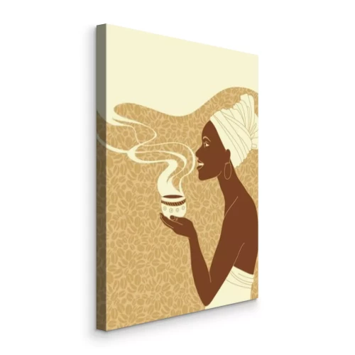 Tableau  Femme avec une tasse de café