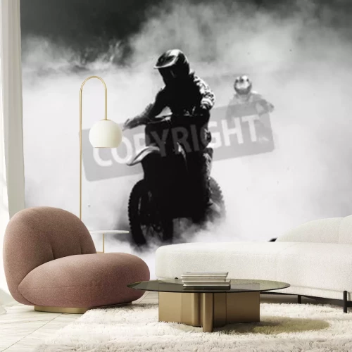 Papier peint  Motocyclistes dans la poussière