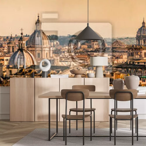 Papier peint  Horizon de Rome, Italie. Architecture de Rome et point de repère, paysage urbain. Carte postale Rome