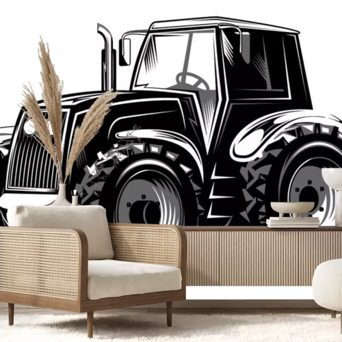 Sticker  Illustration vectorielle du tracteur agricole pour le design