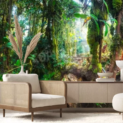 Papier peint  Plantes de la jungle tropicale mystique