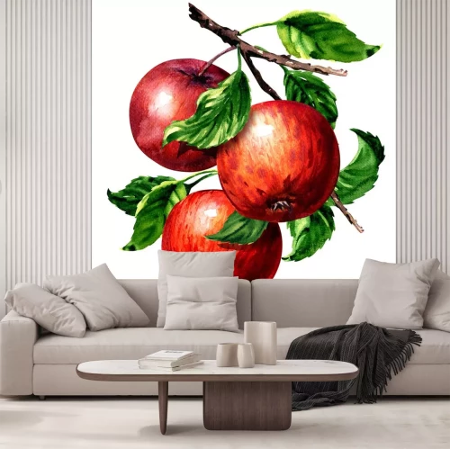 Sticker  Trois pommes rouges