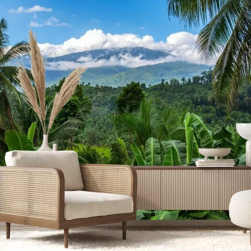 Papier peint  Mont Halcon dans les nuages, île de Mindoro, Philippines