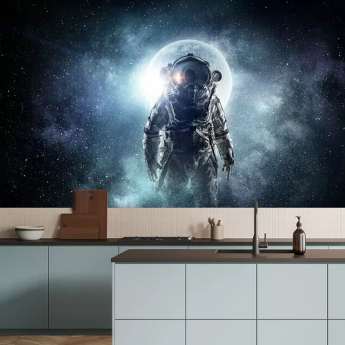 Papier peint  Astronaute debout devant le soleil