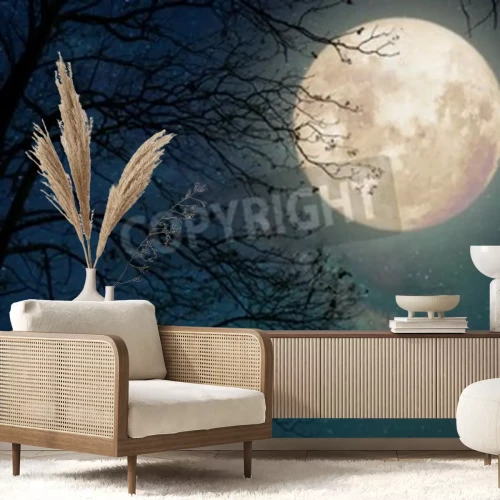 Papier peint  Arbre au clair de lune