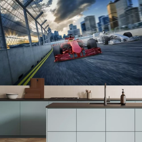 Sticker  2 voiture de course de l'avant,