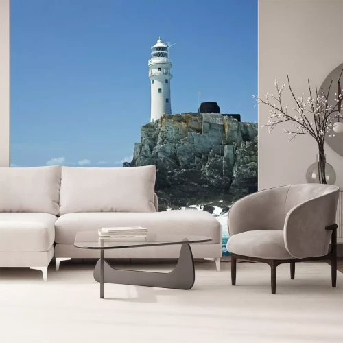 Papier peint  Phare maritime blanc en Irlande