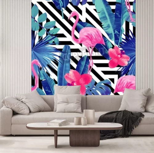 Papier peint  Nature et fond géométrique