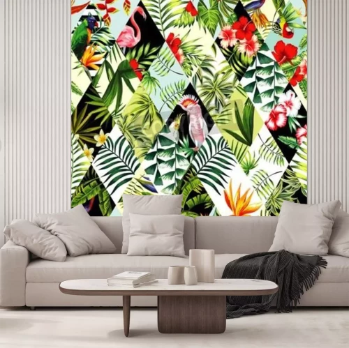 Papier peint  Patchwork avec la nature