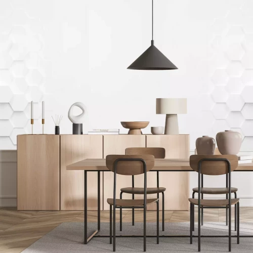 Papier peint  Fond blanc avec nids d'abeilles