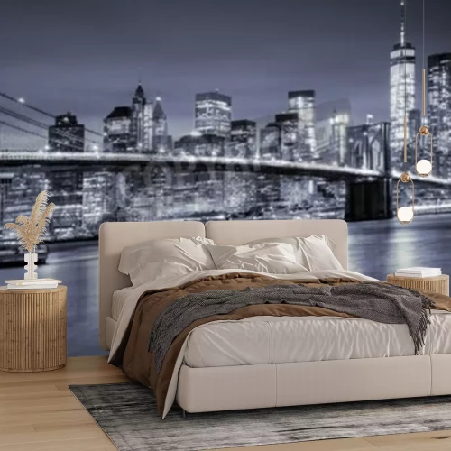 Papier peint  L'horizon de Manhattan illuminé la nuit