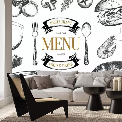 Papier peint  Menu de restaurant style minimaliste