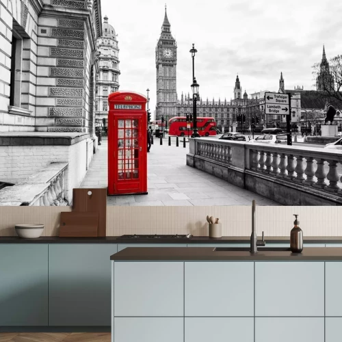 Papier peint  London Telephone Booth et Big Ben
