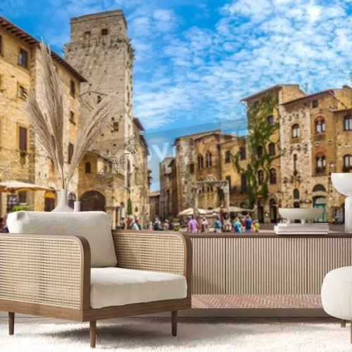 Papier peint  Château ancien en Toscane