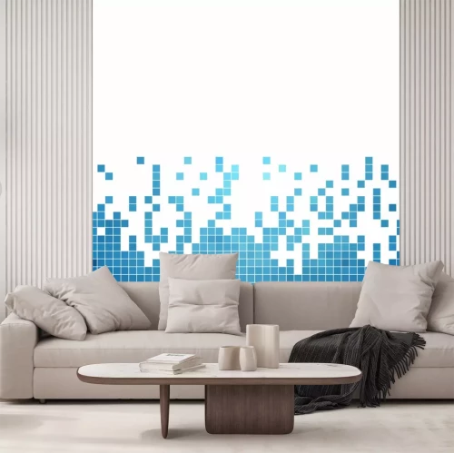 Sticker  Motif de pixels bleus