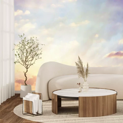 Papier peint  Nuages ​​ciel fond aquarelle couleurs flou