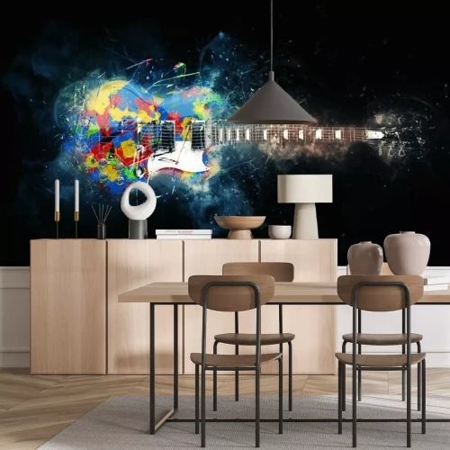 Papier peint  Guitare abstraite